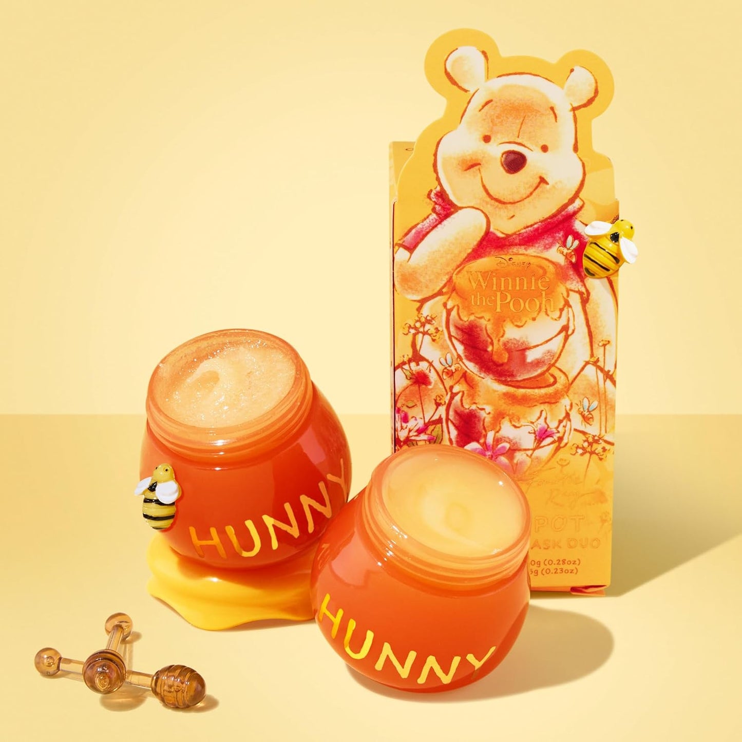 ColourPop Winnie the Pooh Lip Scrub & Mask Set - Vegan Lip Care Duo for Exfoliation & Moisturization - Honey Flavor (2 Count)
