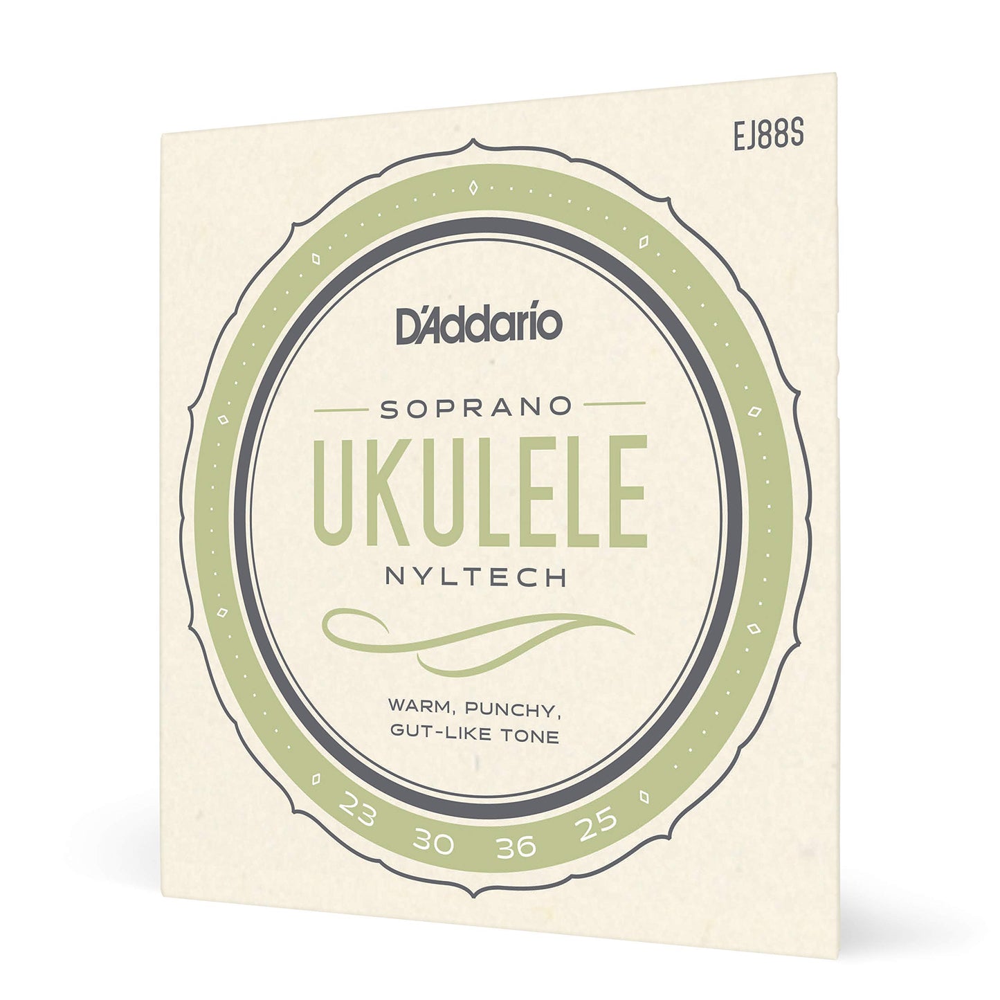 D'Addario Baritone Ukulele Strings, Fluorocarbon, EJ99B, 4-String Set, Pack of 1