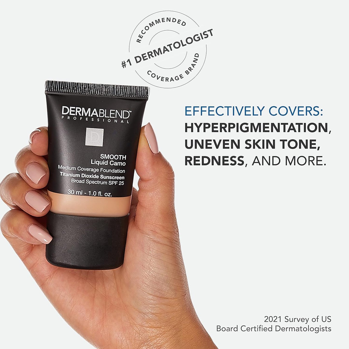 Dermablend Smooth Liquid Foundation - Flawless Coverage for All Skin Types | 1 oz