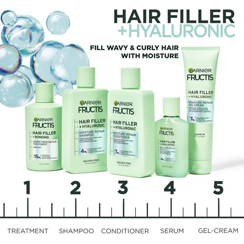 Garnier Fructis Moisture Repair Shampoo - Sulfate-Free Formula for Curly & Wavy Hair | 10.1 Fl Oz