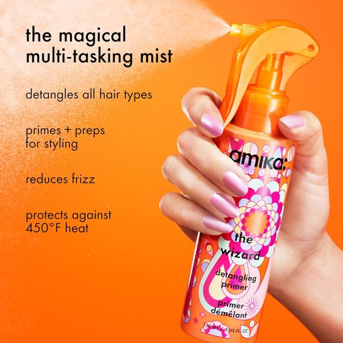 Amika The Wizard Detangling Primer - Effortless Hair Detangling & Smoothing | 6.7 oz