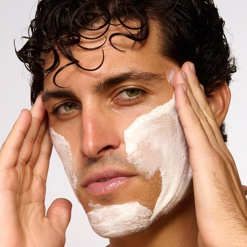 CLARINS Men Exfoliator Cleanser - Deep Cleansing Face Wash with Salicylic Acid | 4.4 Ounces for All Skin Types