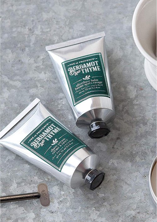 Pre de Provence Men's Fragrance Collection - Bergamot & Thyme Shave Cream, 75 ML