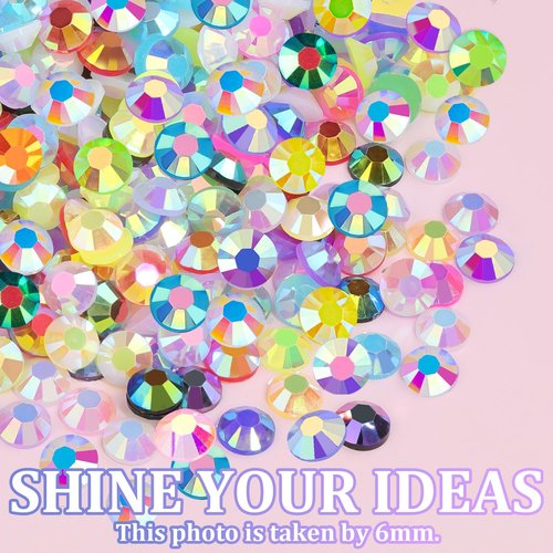 36000Pcs Resin Rhinestones with Tweezers for Bedazzling, Multicolor 3mm Crystal with 3Pcs 10ml B7000 Jewelry Glue for Bedazzled Nail Art Crafting Makeup