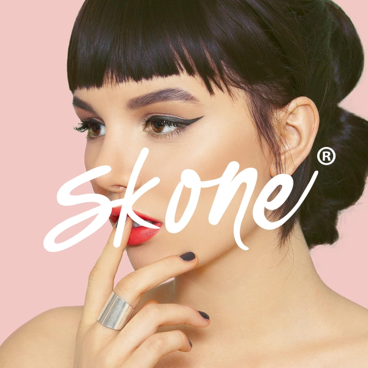 Skone Waterproof Liquid Eyeliner - Long-Lasting, Smudge-Proof Formula - Intense Jet Black (0.07oz)