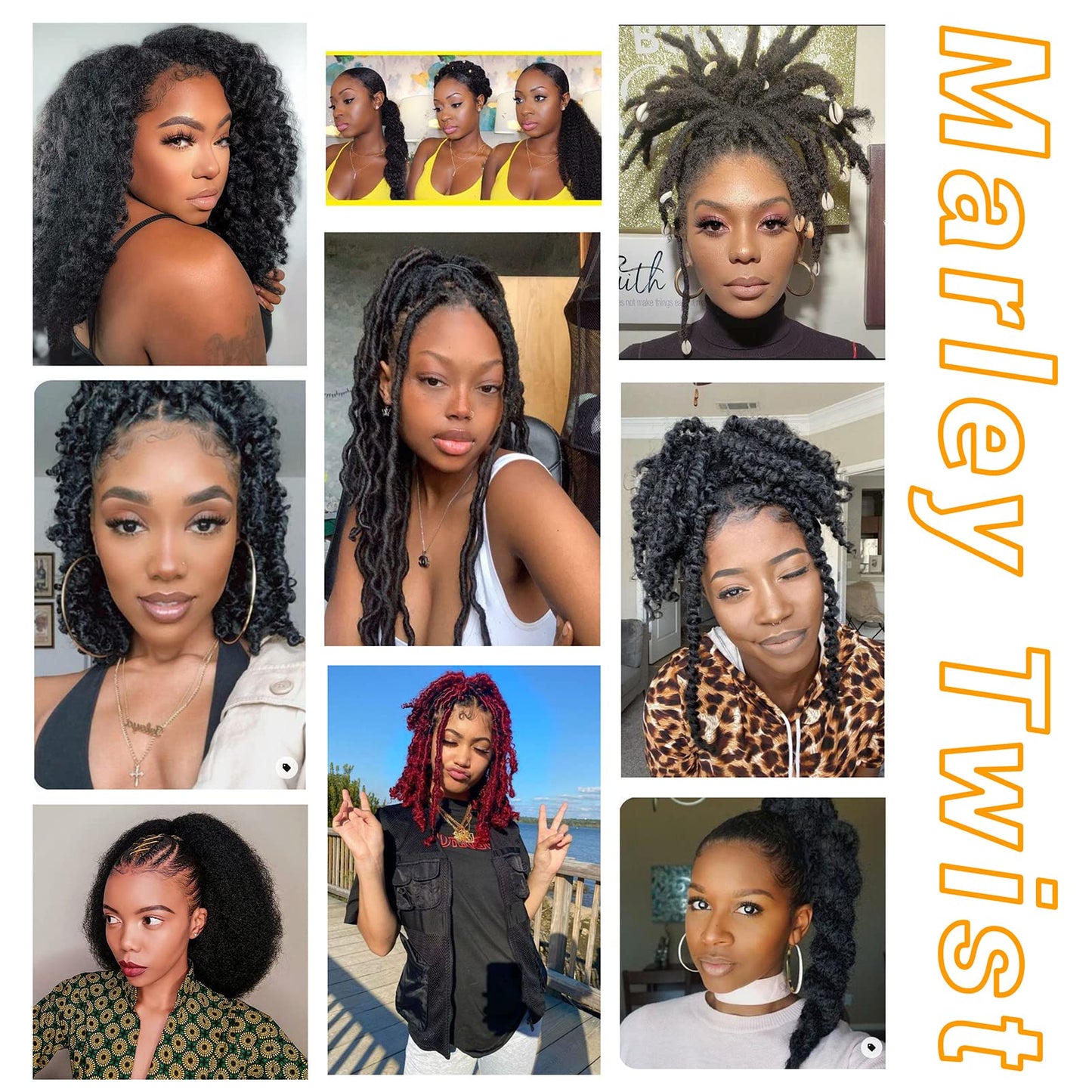 Marley Twist Braiding Hair 10 inch 3 Packs Pre Separated Springy Afro Twist Hair for Soft Locs Pre Fluffed Spring Twist Hair Synthetic Cuban Twist Hair Extensions(10 Inch, 1B)