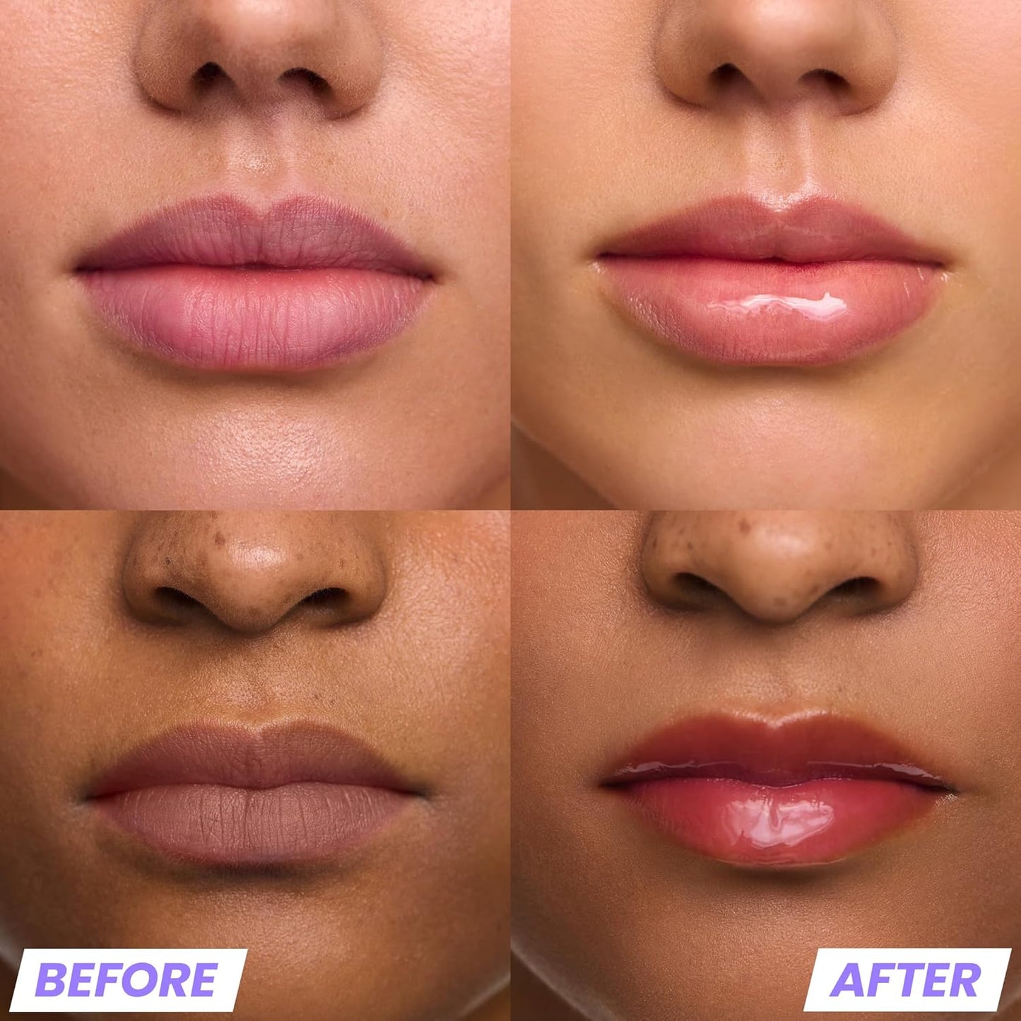 Wonderskin Lip Gloss - Hydrating Clear Glitter Blading Top Gloss for High Shine Finish