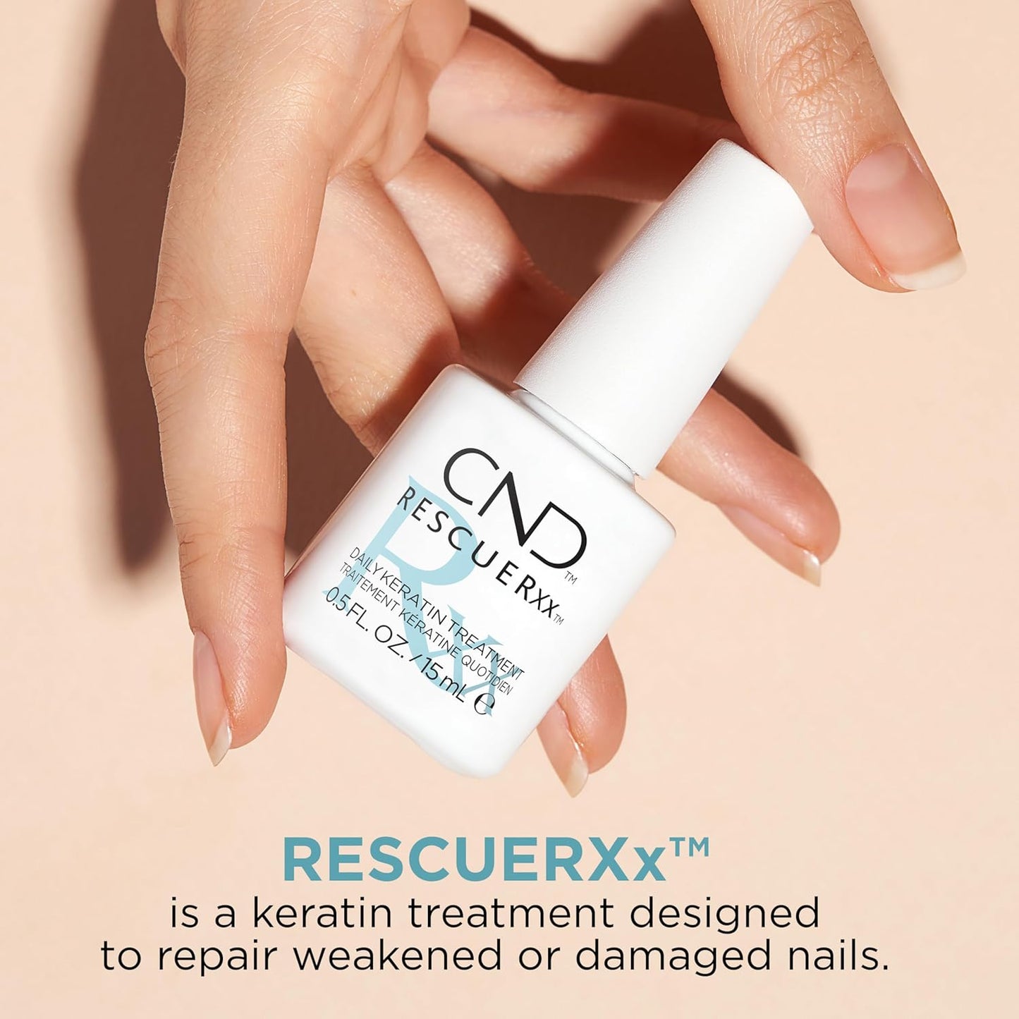 CND RescueRxx Nail Care - Daily Keratin Treatment for Stronger, Healthier Nails