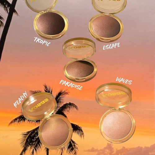 Kosas Baked Bronzer - Glowy Contouring Powder for Cheekbones & Jawline - Vegan & Talc-Free - Tropic