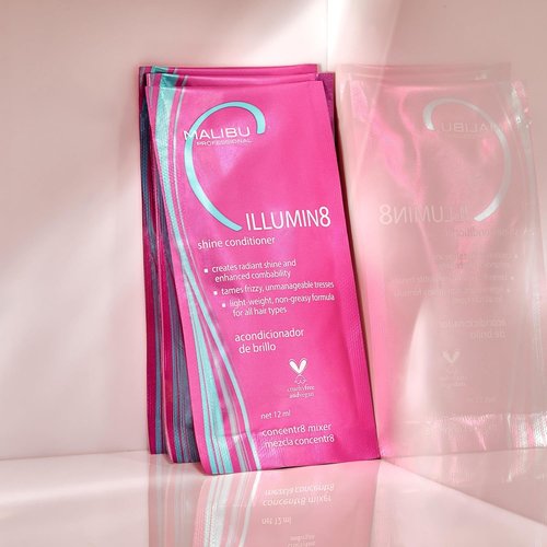 Malibu C ILLUMIN8 Shine Conditioner - Lightweight, Non-Greasy Formula for All Hair Types | Enhance Shine & Manageability