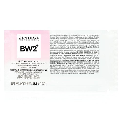 Clairol Professional BW2+ Extra Strength Powder Lightener - Up to 9 Levels of Lift for Hair Highlights