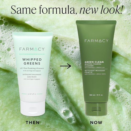 Farmacy Foaming Face Wash for Oily Skin - Oil-Free Gentle Cleanser with Green Clay | 150ml