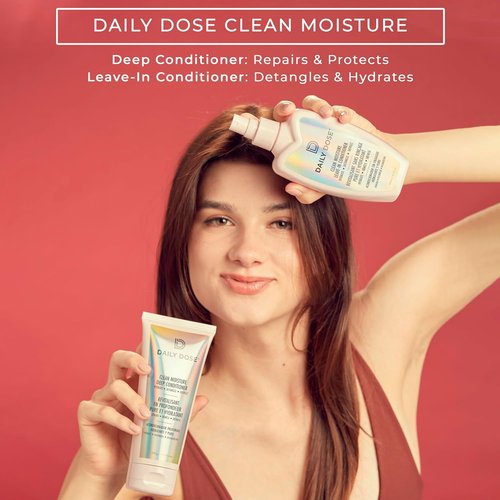 DAILY DOSE Moisture Duo - Leave-In Conditioner & Deep Conditioning Hair Mask | Hydrates & Restores Dry, Color-Treated Hair