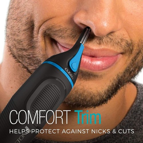 Remington Nose & Ear Trimmer - CleanBoost Technology for Precision Grooming | Blue Color