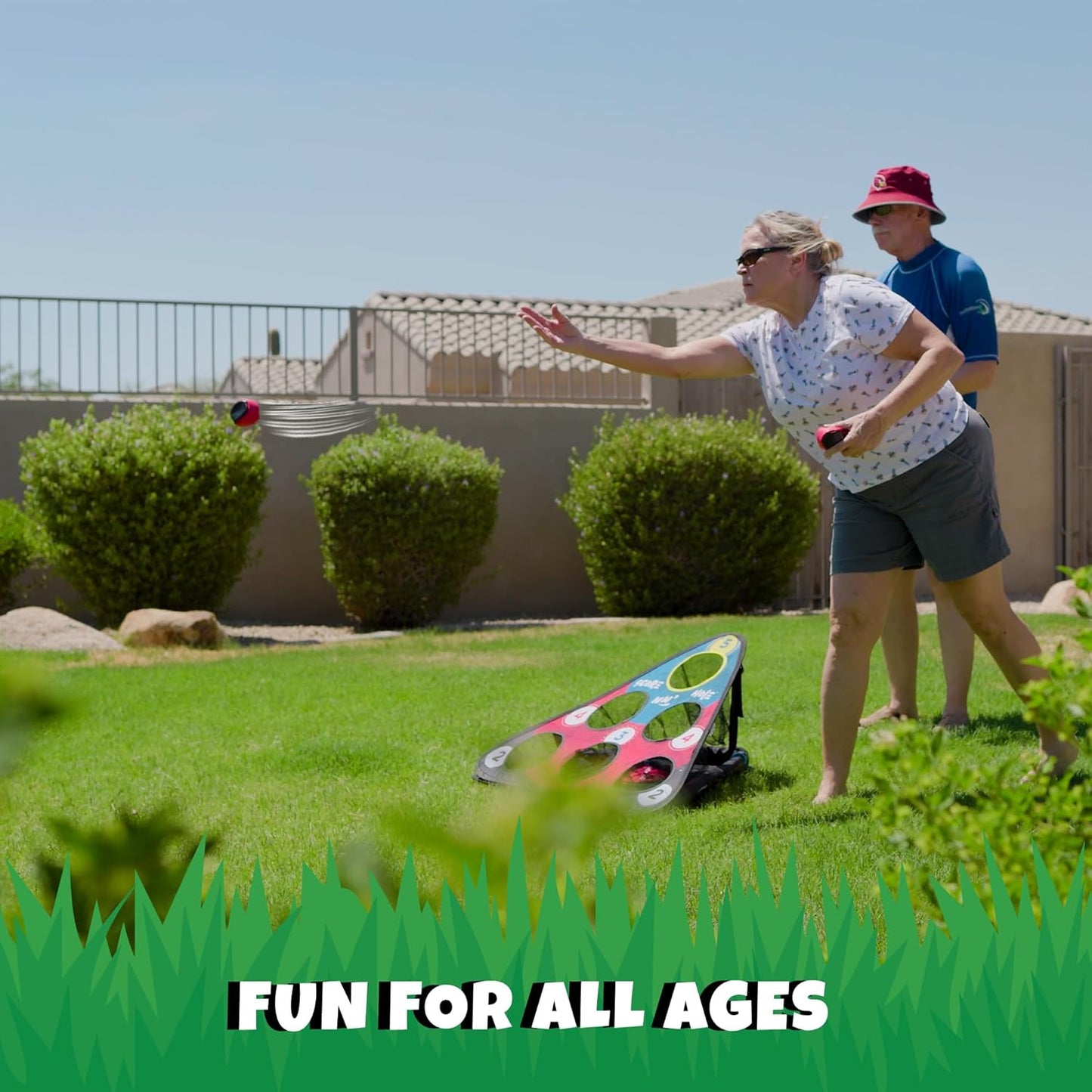TOSS & ROLL Portable Cornhole Game - Versatile for Water or Land | Fun for All Ages