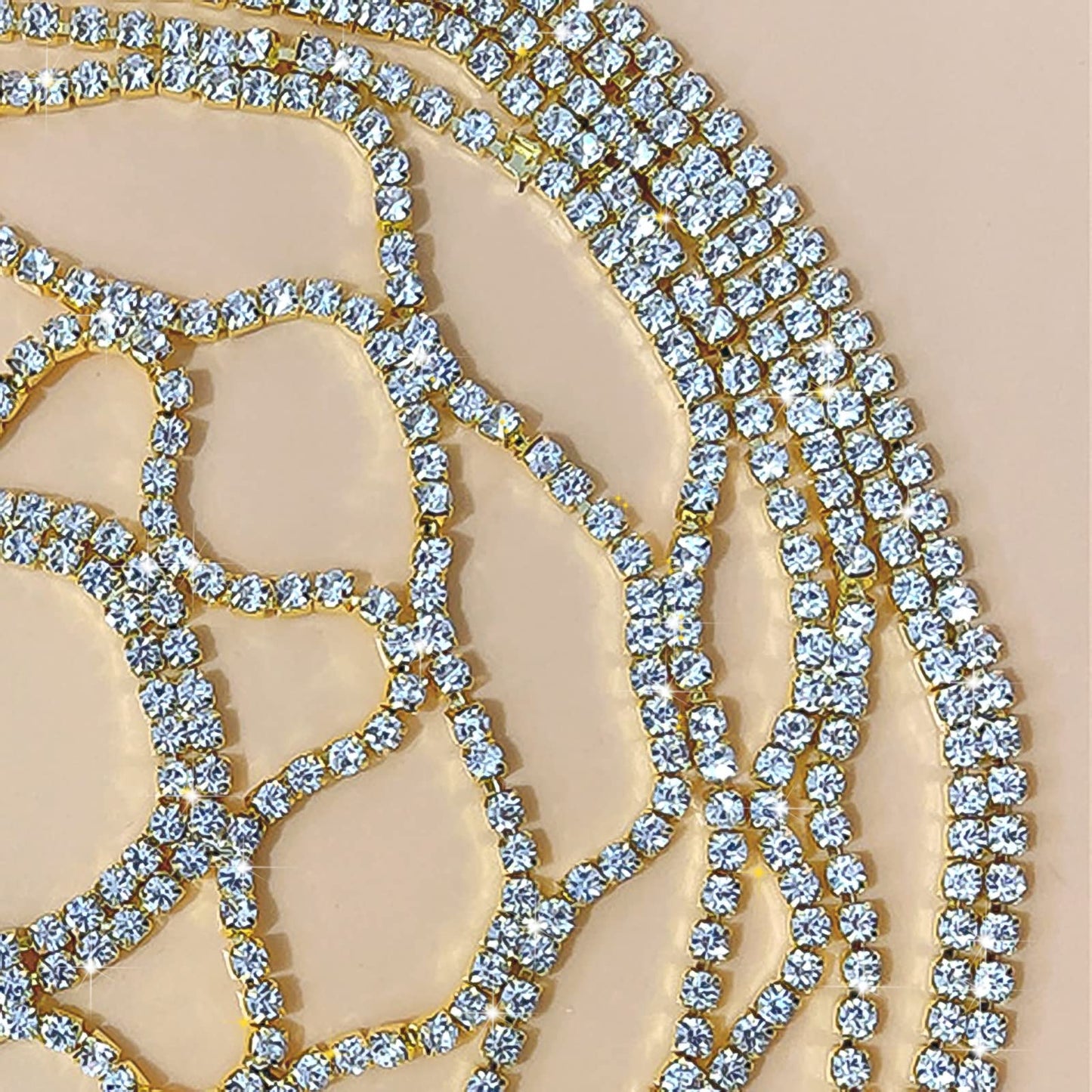 NAISKA Gold Rhinestone Headbands Chain Wedding Bride Crystal Headpieces Caps Vintage 1920S Party Flapper Hair Headband Jewelry Gatsby Hair Accessories for Women and Girls