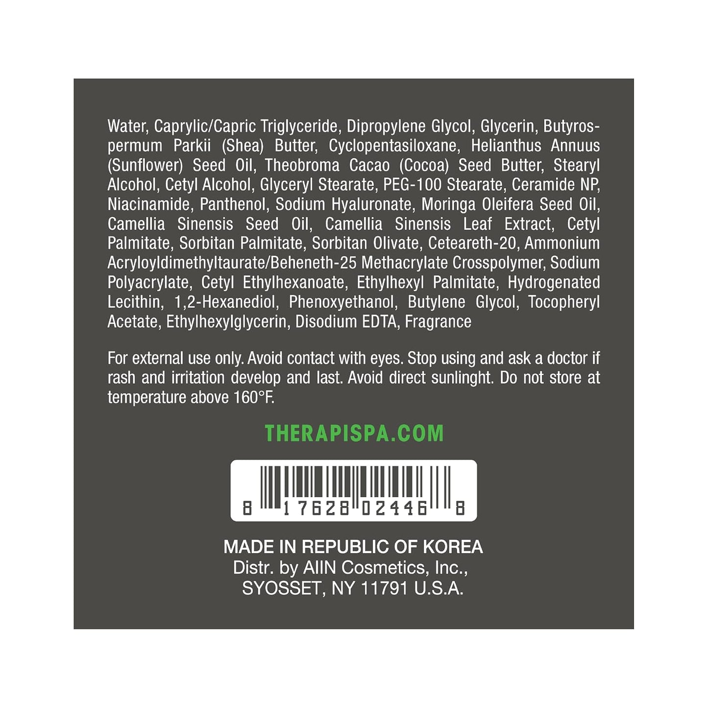 TherapiSpa Nourishing Body Butter - Hydrating Cream with Shea Butter, Ceramides & Collagen | 7.0 fl oz