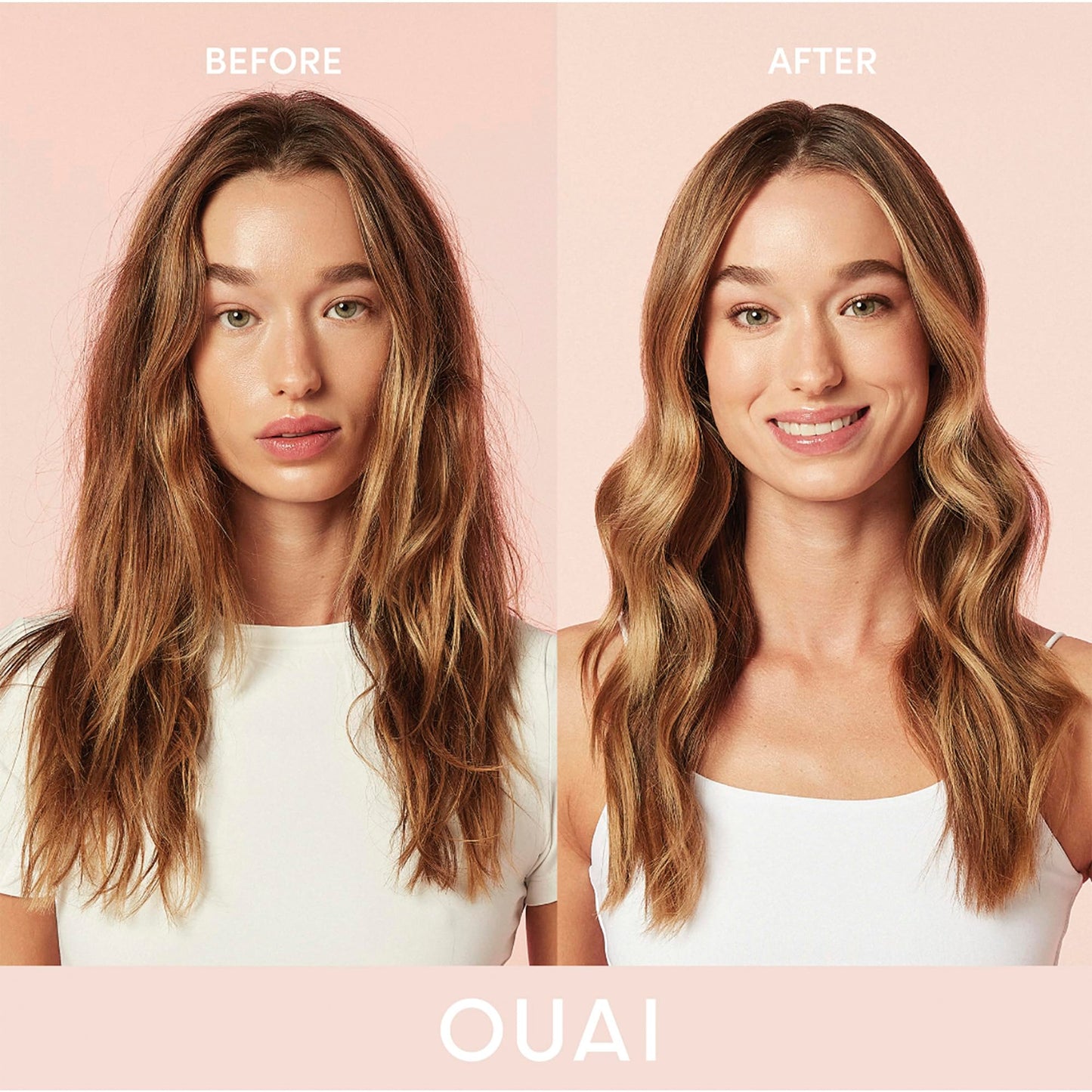 OUAI Anti Frizz Cream Travel Size - Moisturizing Hair Cream with Frizz Control & Heat Protection - Provides Hydration with Jackfruit & Beetroot Extract - Paraben, Phthalate & Sulfate Free (3 oz)