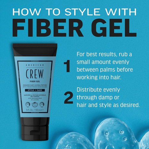 American Crew Fiber Gel - Medium Hold Hair Gel for Men with Natural Finish | 5 fl oz