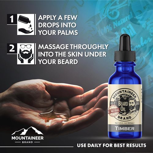 Mountaineer Brand Natural Unscented Beard Oil - Hydrates & Conditions for Beard Growth | 2oz