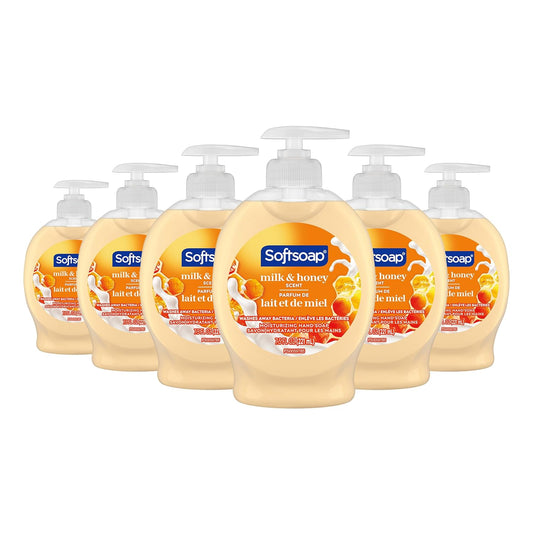 Softsoap Moisturizing Liquid Hand Soap - Milk and Honey Scent | 7.5 Fl Oz, Pack of 6