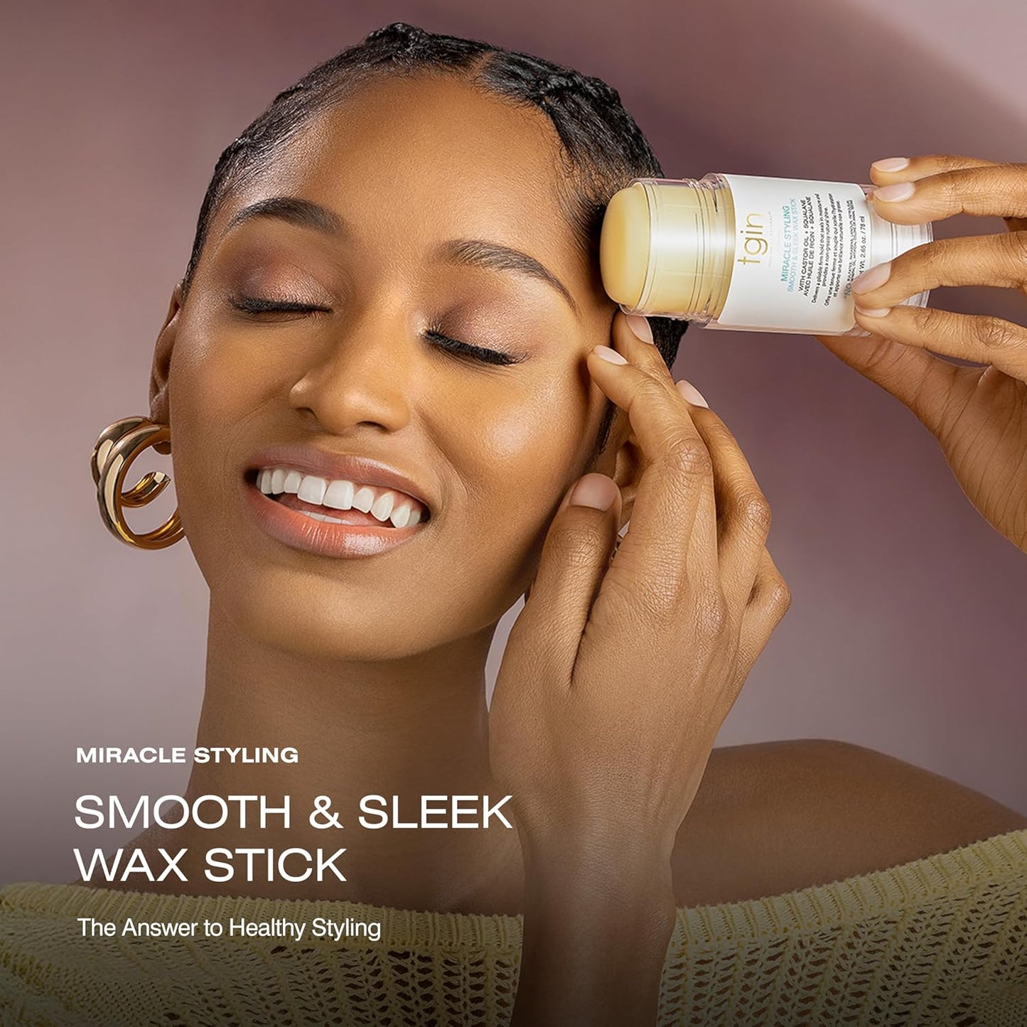 Thank God It's Natural Smooth & Sleek Wax Stick - Miracle Styling for Effortless Slick Back Hair