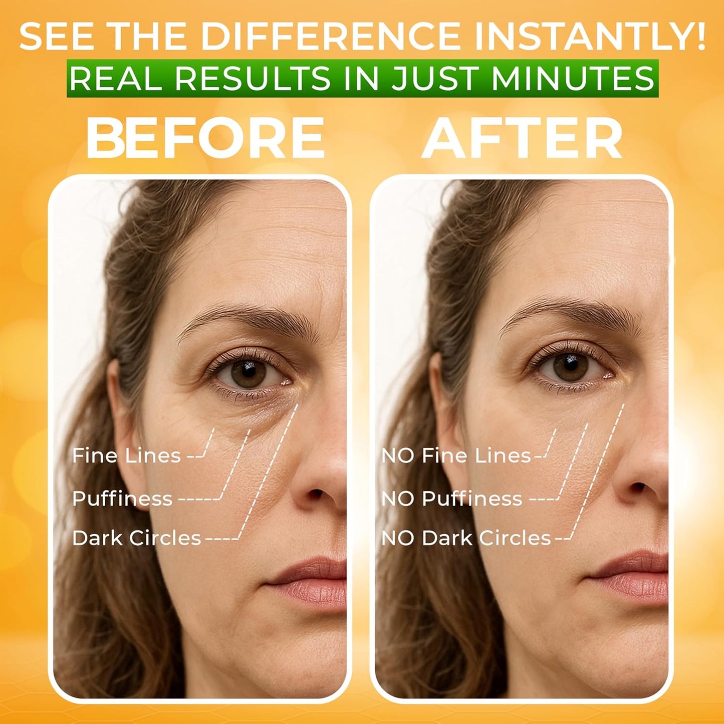 SEAMANTIKA Puffy Eye Treatment - Instant Wrinkle & Puffiness Relief | Hydrating Eye Cream with Green Tea Extract & Dead Sea Minerals - 0.8 fl. oz.
