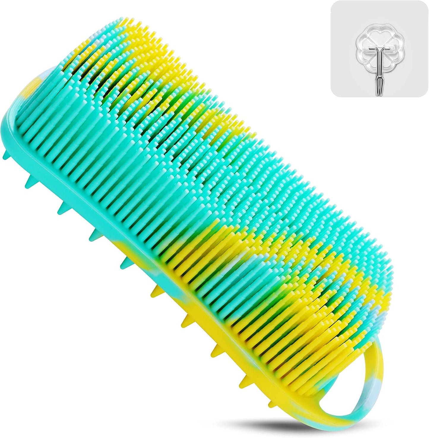 Skiennix Silicone Body Scrubber - Gentle Exfoliating Bath Brush for Women | Travel-Friendly Deep Clean & Massage