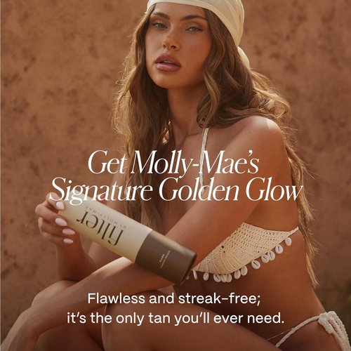 Molly-Mae Self Tanner Mousse - Dark Shade | Streak-Free Sunless Tanning Foam | Fast-Drying, Vegan Formula | 6.7 fl oz