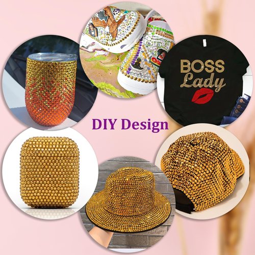 Resin Rhinestones for Crafting with 3Pcs 10ml B7000 Jewelry Glue, 2 Boxes Gold Flatback Gems Crystals Diamond for Bedazzling Crafts DIY Nail Art Makeup,Gems for Clothing Tumblers Shoes