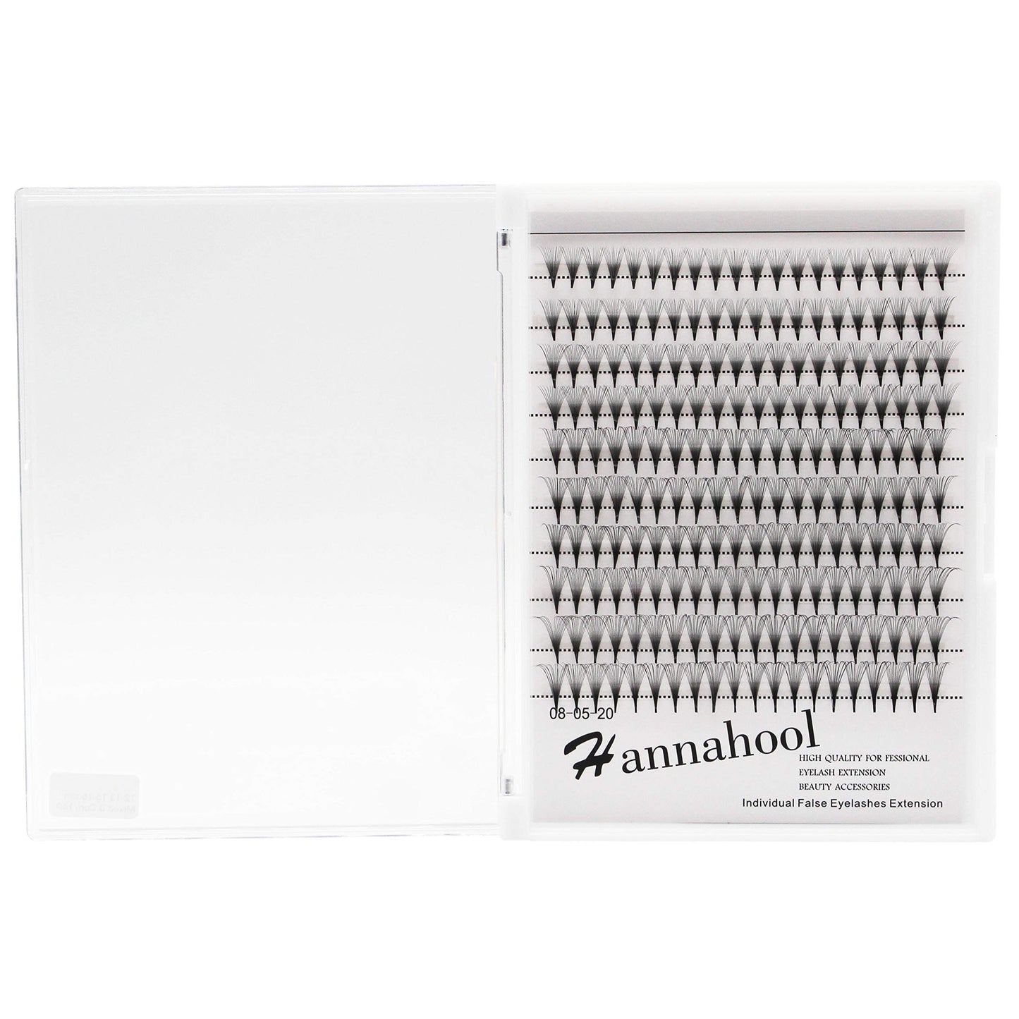 Hannahool 14D premade fans eye lashes D Curl thickness 0.07mm mixed 8-10-12-14mm/10-12-14-16mm/12-13-15-16mm/12-14-16mm/14-15-16mm Individual False Eyelashes Cluster (12-13-15-16MM)