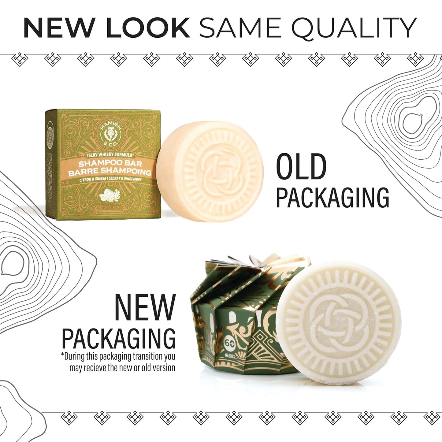 Viori Hamish & Co. Shampoo Bar - Citron & Ginger - Natural Men's Shampoo - Handcrafted with Islay Whiskey
