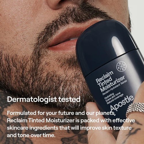 APOSTLE Tinted Moisturizer for Men - Hydrating Formula with Niacinamide & Vitamin E | 1 Fl. Oz.