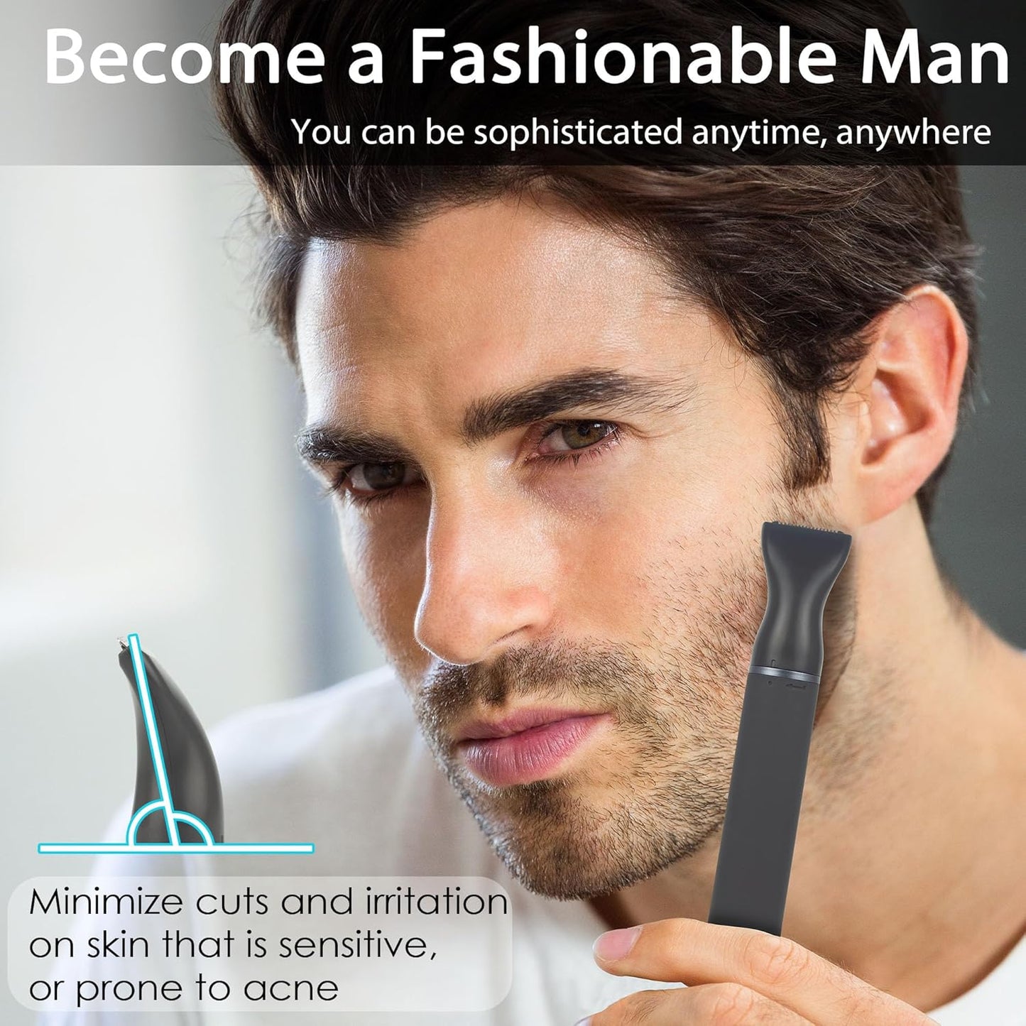 Skiennix Nose Hair Trimmer - Painless 3-in-1 Grooming Kit for Nose, Ear & Eyebrow Hair | Rechargeable & Waterproof