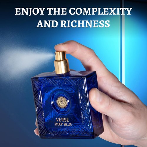 NovoGlow Verse Deep Blue Eau de Parfum Spray - Casual Men's Fragrance 3.4 Oz | Perfect Gift for Any Occasion