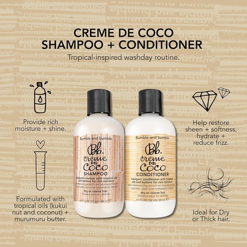 Bumble and bumble. Creme De Coco Shampoo - Rich Moisture & Shine | Reduces Frizz | For Dry Medium to Thick Hair