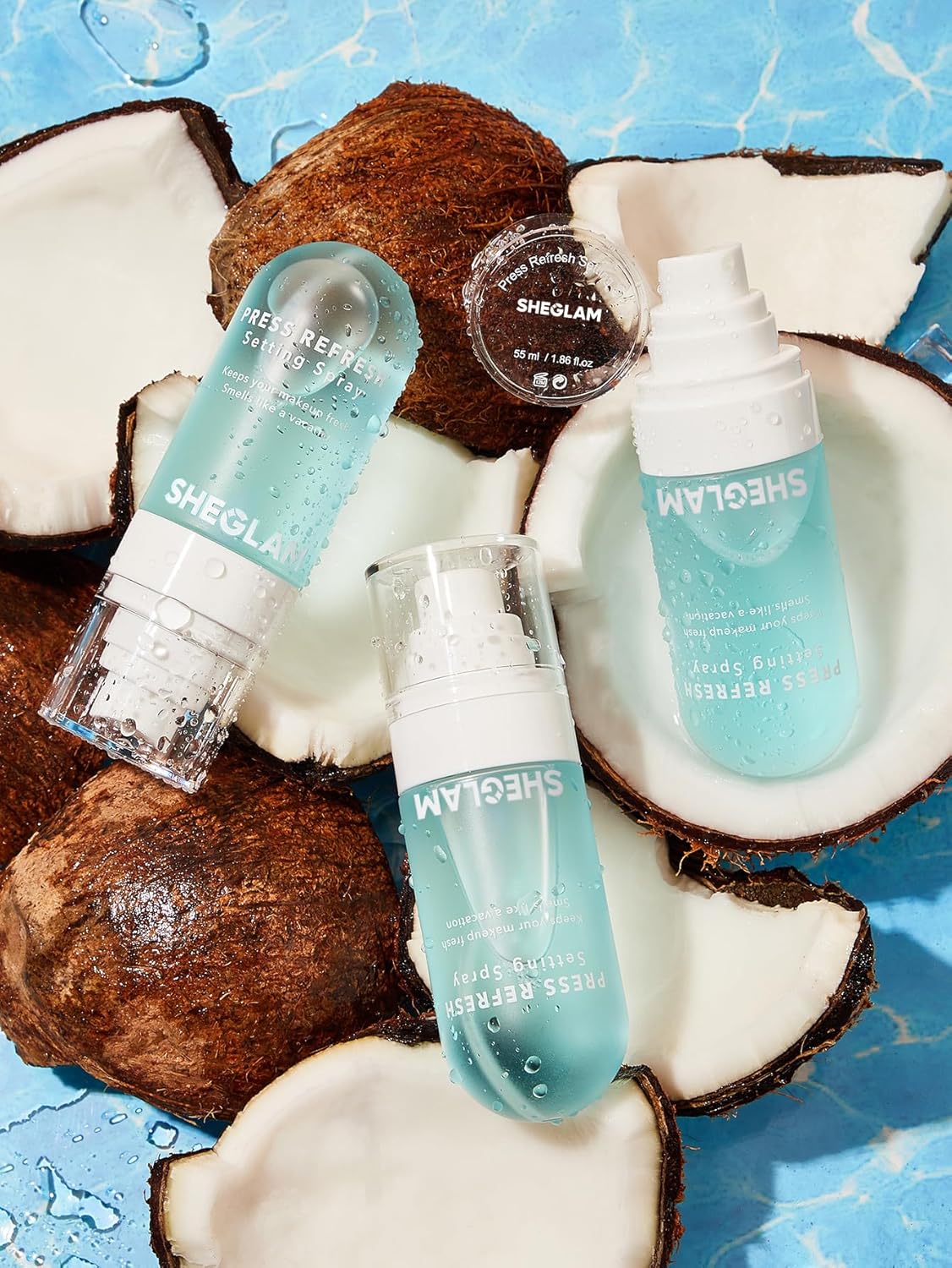 SheGlam Press Refresh Setting Spray - Moisturizing, Long-Lasting Oil Control | Non-Greasy Green