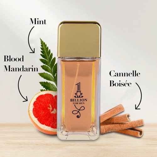 NovoGlow 1 Billion Eau De Toilette Spray - Casual Daily Cologne for Men | 3.4 Oz Bottle - Perfect Gift for Any Occasion