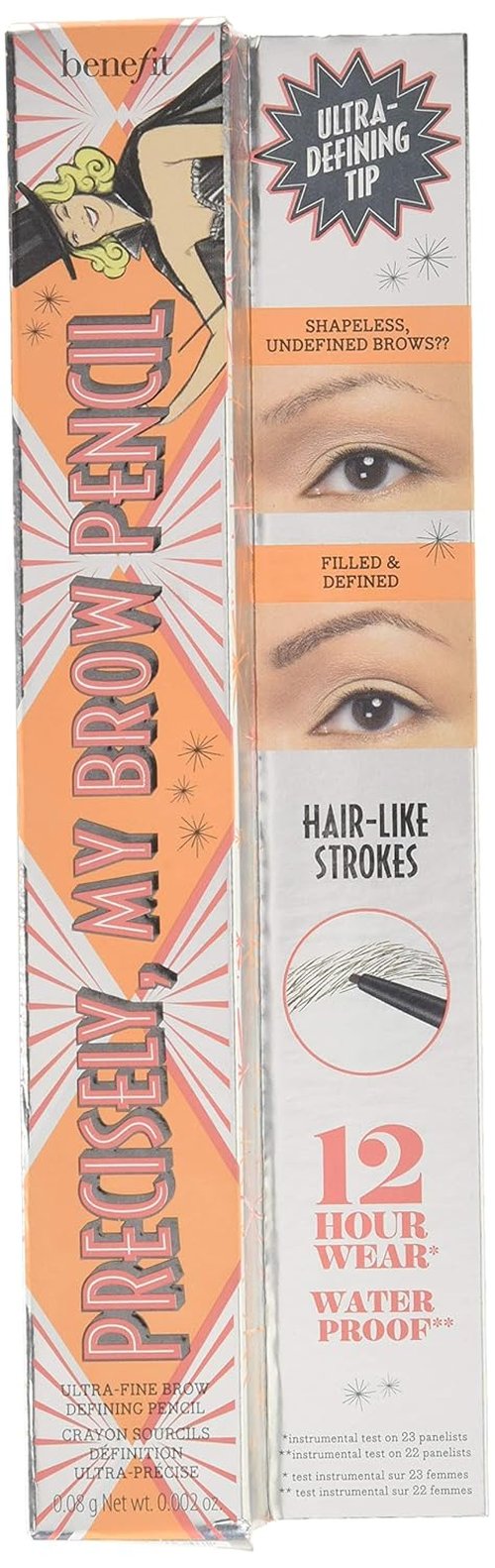 Benefit Precisely My Brow Pencil - Ultra Fine Brow Defining Pencil | #5 Deep, 0.08g/0.002oz