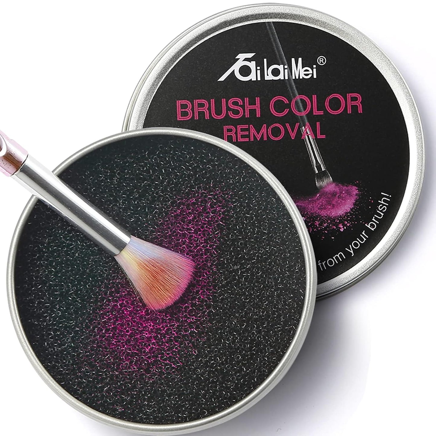 TailaiMei Makeup Brush Cleaner Sponge - Effortlessly Remove Makeup Without Water or Chemicals | 2 Pack