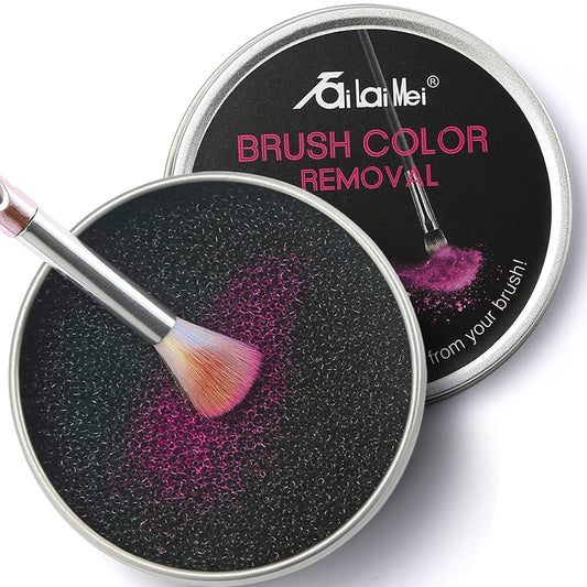 TailaiMei Makeup Brush Cleaner Sponge - Effortlessly Remove Makeup Without Water or Chemicals | 2 Pack