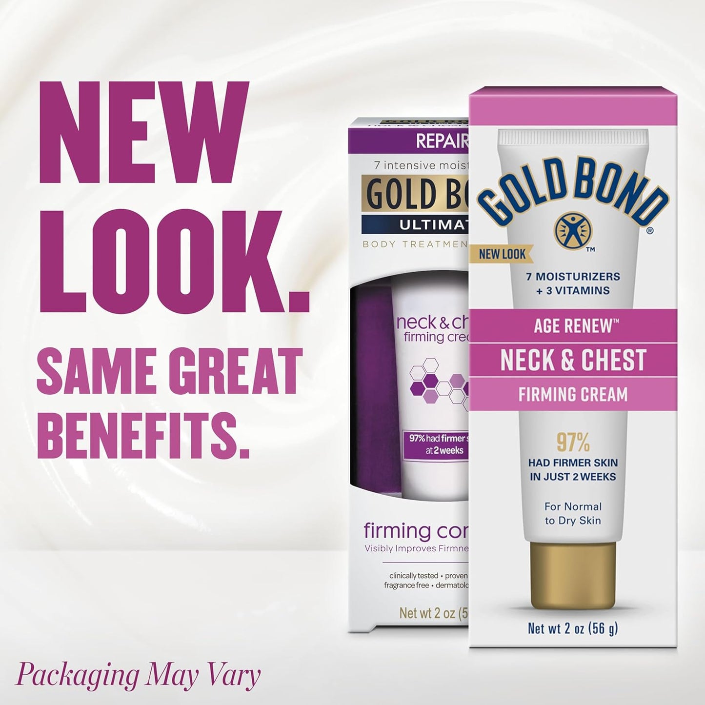 Gold Bond Age Renew Neck & Chest Firming Cream - Clinically Tested Skin Firming Formula, 2 oz.