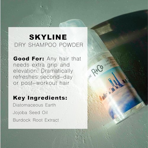 R+Co Skyline Dry Shampoo Powder - Oil-Absorbing Formula for Refreshing Hair - Adds Volume & Texture - 1 oz (Pack of 2)