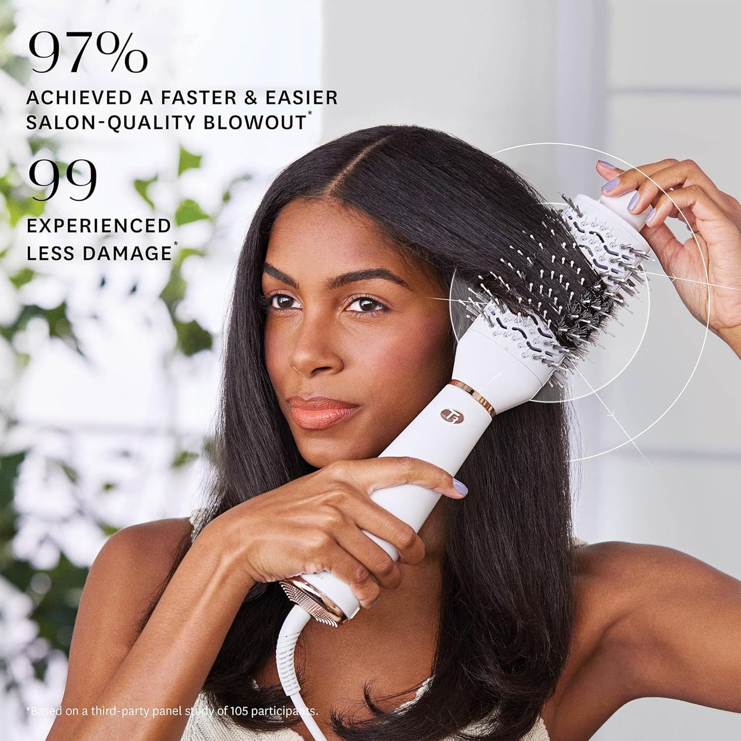 T3 AireBrush Hair Blow Dryer Brush - Fast Drying & Volumizing with Multiple Heat Settings | Ceramic Finish