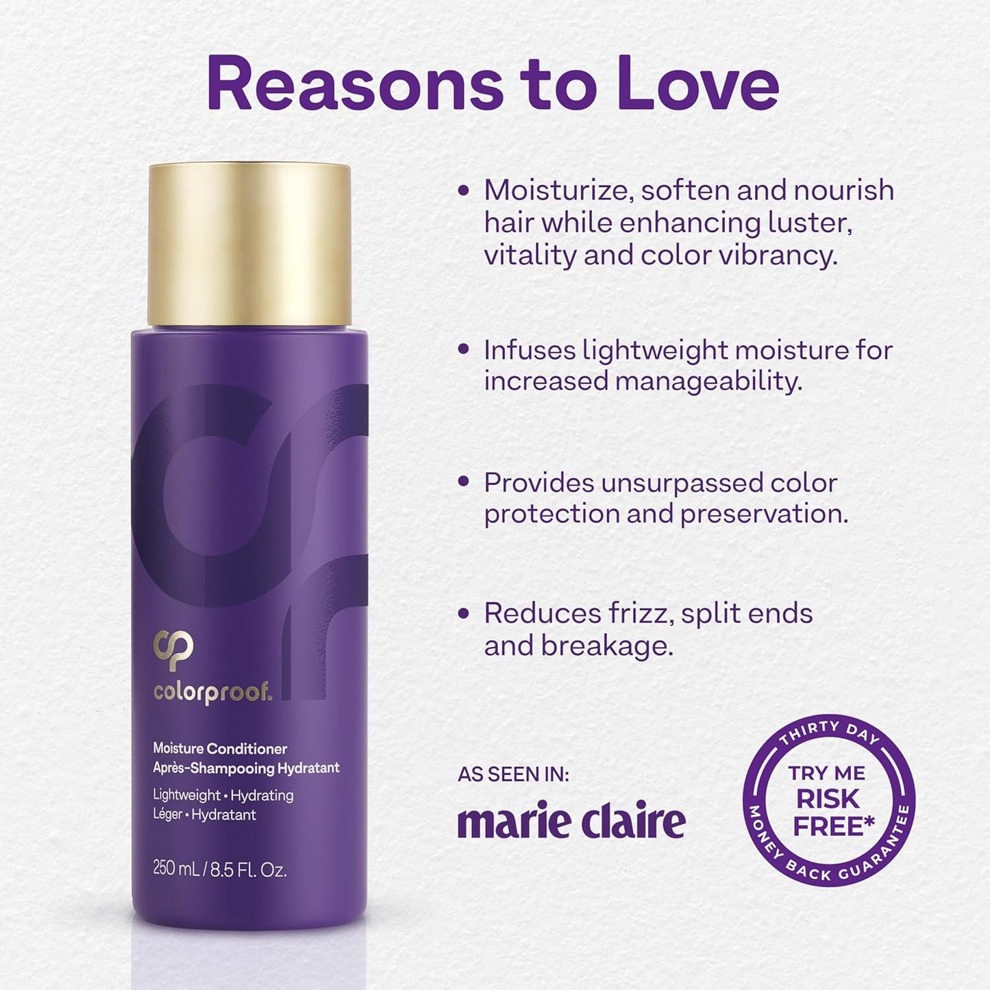 ColorProof Moisture Shampoo & Conditioner Bundle - Hydrating Formula | 8.5 Fl Oz Each