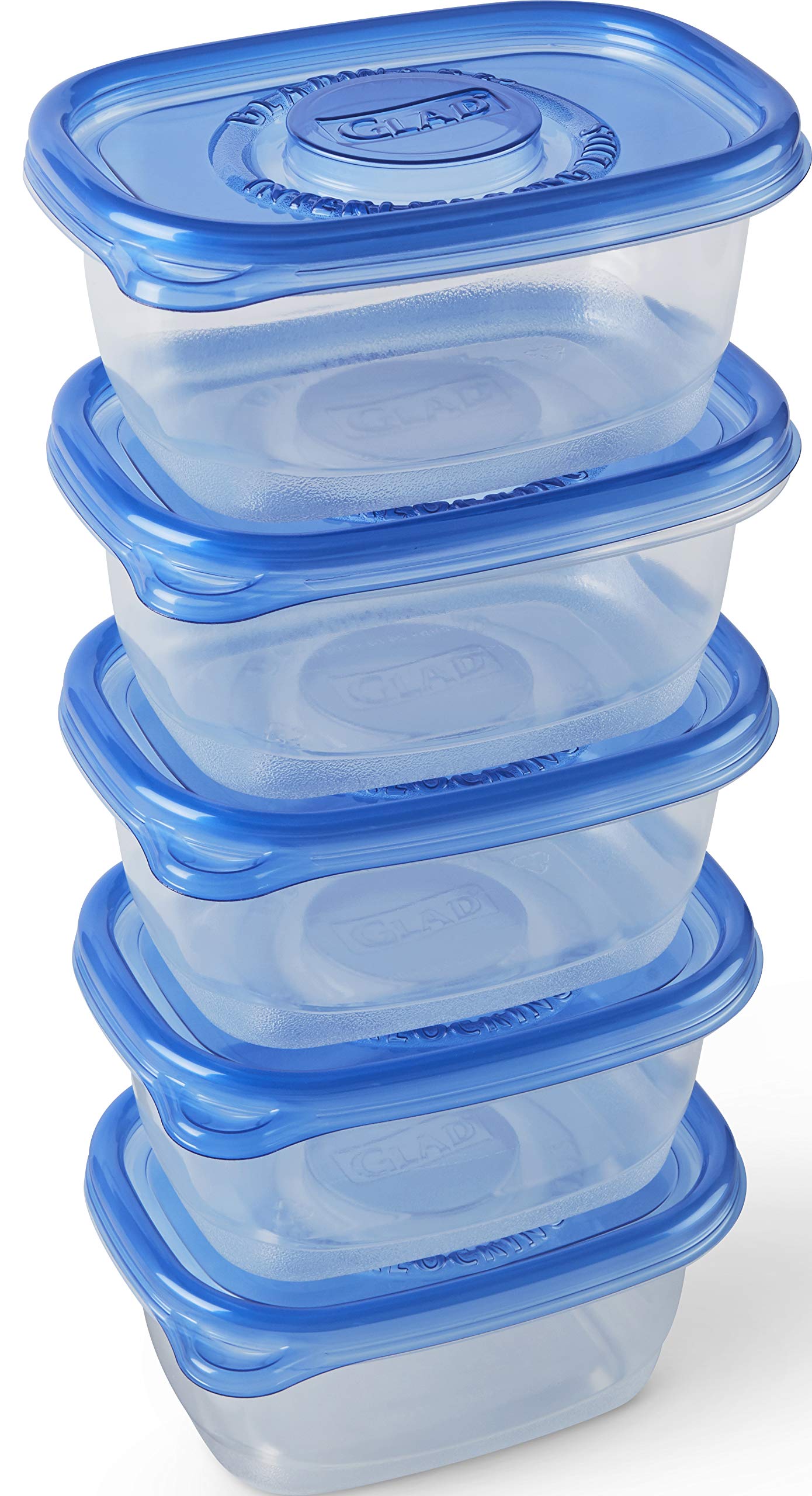 Glad GladWare To Go Snack Food Storage Containers - Medium Round - Meal Container Holds up to 24 Ounces of Food - Lock Tight Seal, 4 Count