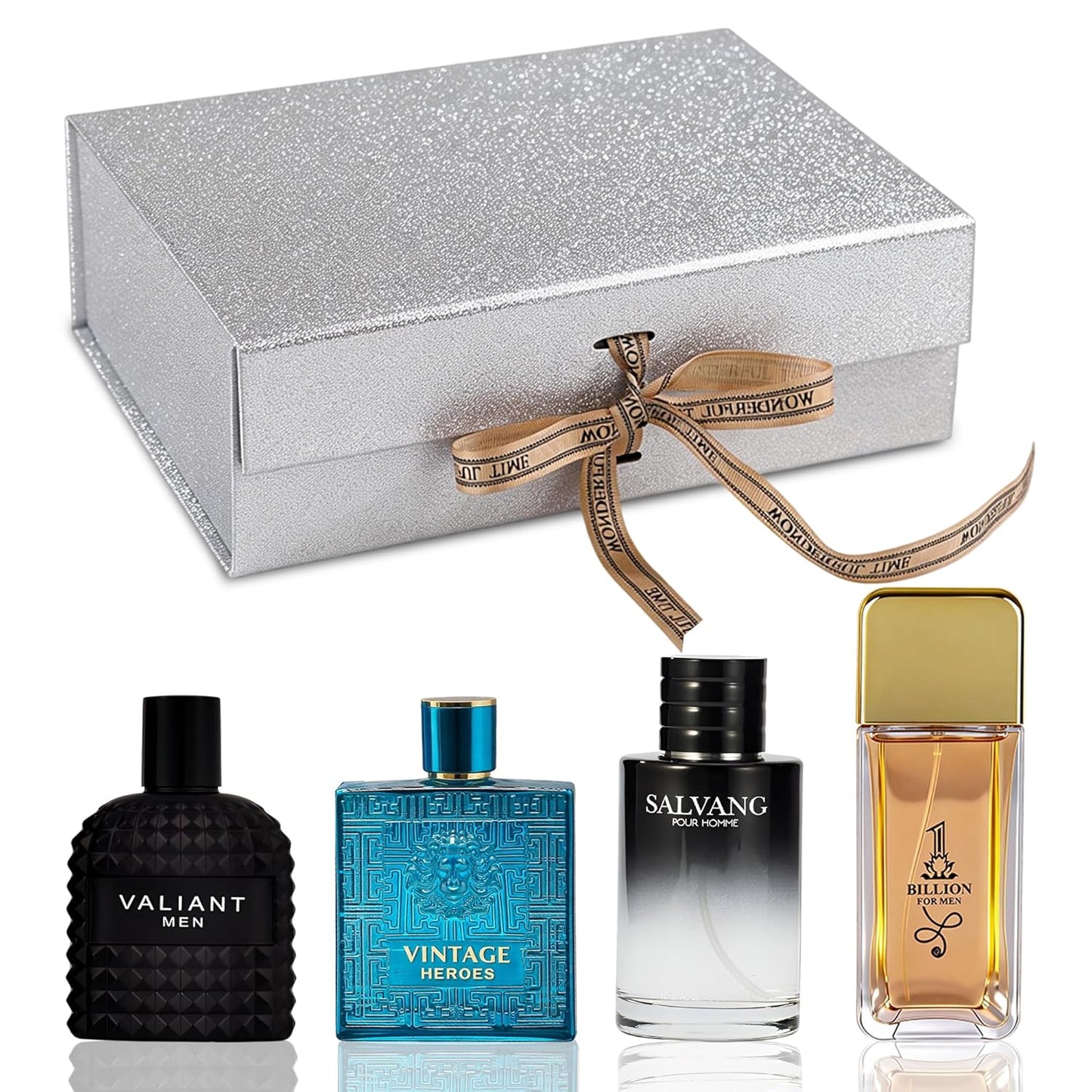 Valiant Men Cologne Gift Set - Luxury Fragrance Collection in Premium Presentation Box | Perfect Valentine's Day Gift for Him | 4 x 3.4 FL oz