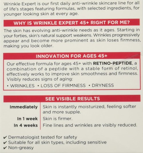 L'Oreal Paris Wrinkle Expert 45+ Anti-Aging Face Moisturizer - Non-Greasy Retino-Peptide Formula, 1.7 fl. Oz