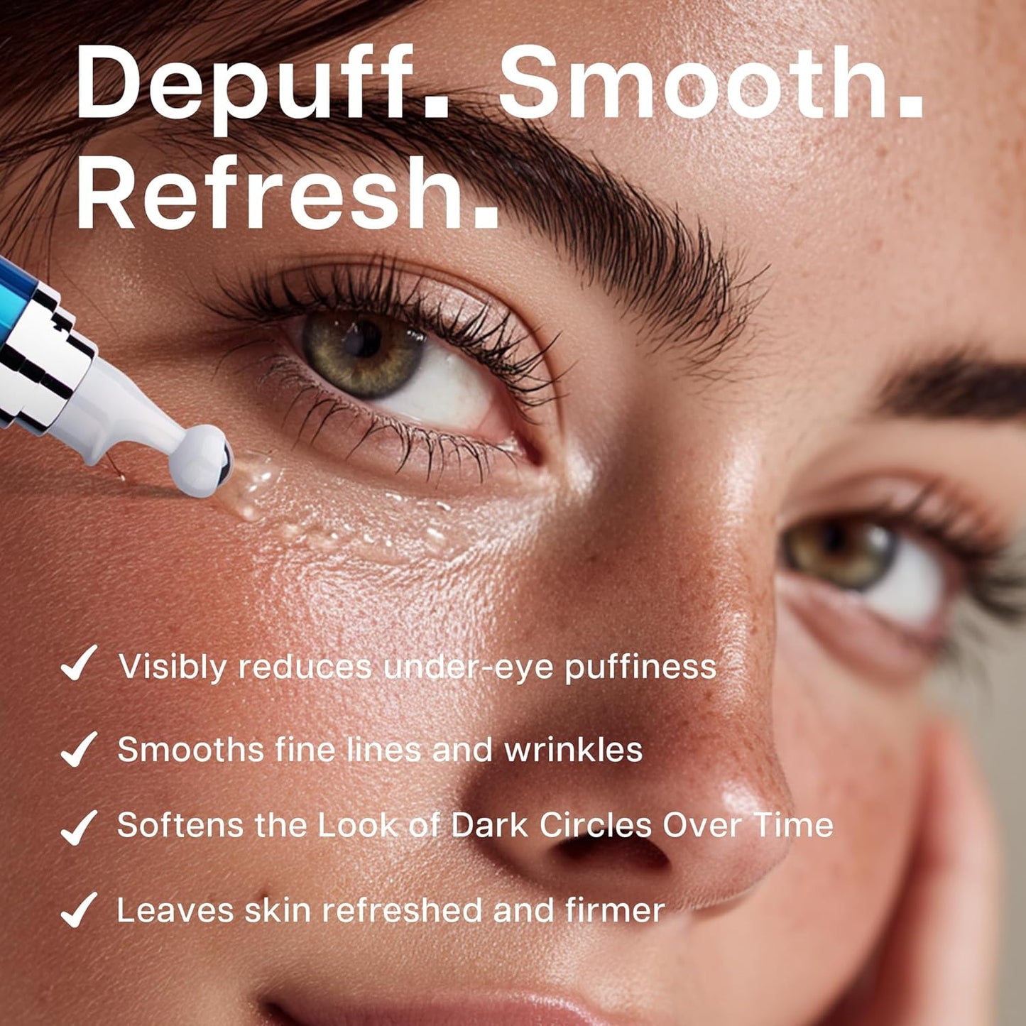 VRAIKO Eye Serum - Dark Circle & Puffiness Treatment with 5% Caffeine & 8% Retinol | 0.5 fl oz