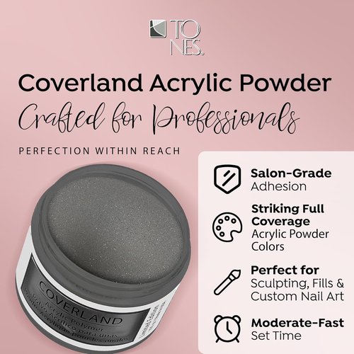 Coverland Acrylic Nail Powder - 'A Not So Silent Night' Limited Edition for Nail Design & Sculpting - 1.5 Oz